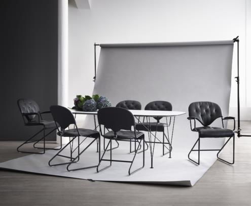 Jídelní stůl Inter černá bílá